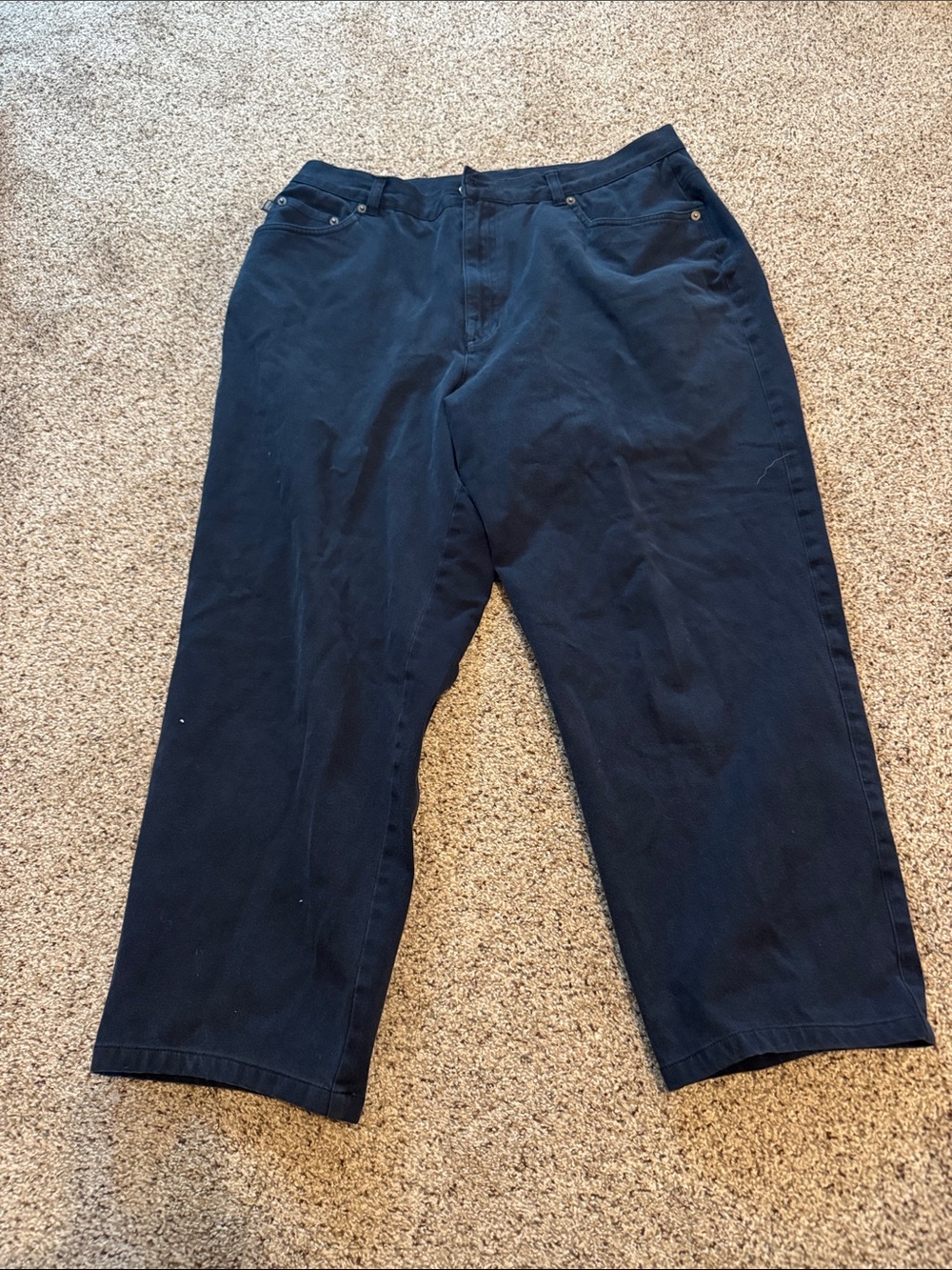 Lauren Ralph Lauren Women’s Navy Straight-Leg Chinos Pants size 16W